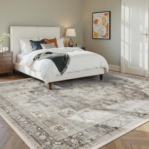 Rugxara 5X7 Washable Area Rug for Living Room,Brown