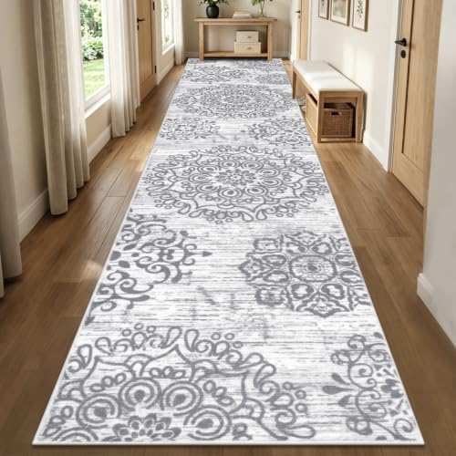 HEBE Hallway Runner Rug 3'x14', Washable Non Slip Kitchen Rug Runner