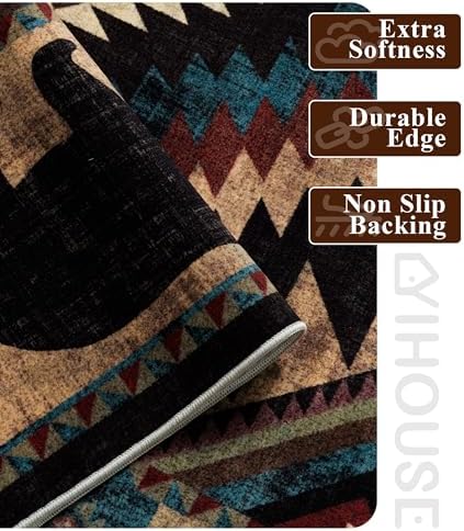 YIHOUSE 6x9 Western Cabin Area Rugs for Living Room