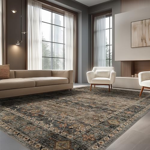 Ruaruarug Washable Area Rug 6×9 for Living Room, Ultra Soft, Camel