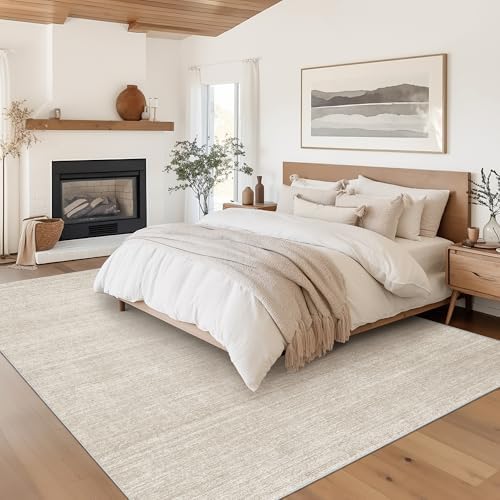 Valenrug 7x9 Area Rug Non Slip, Washable Area Rugs for Living Room, Beige