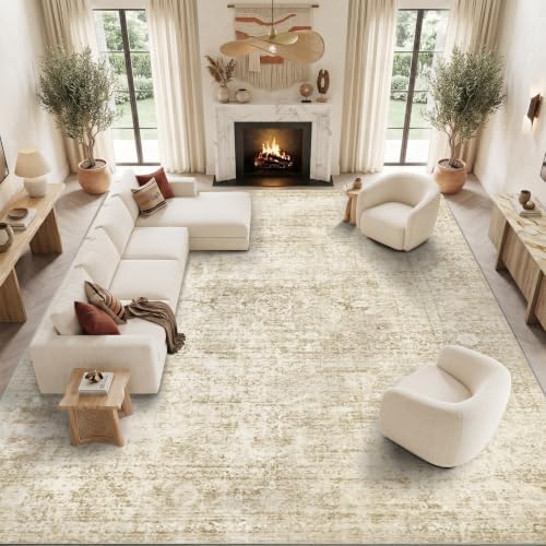 Homemate Washable Rug 10x12 Area Rugs - Vintage Rugs for Living Room