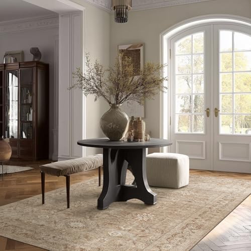 Washable Living Room Area Rugs: 4x6 Bedroom Rug Non Slip Soft Boho Carpet
