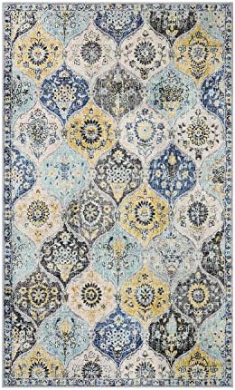 Lahome Moroccan Washable Small Area Rug, 3x5 Area Rug for Bedroom Living Room
