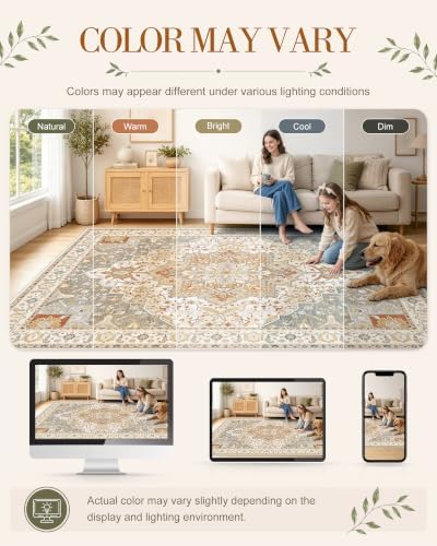 OLANLY 3x6 Washable Runner Rug, Soft Non Slip Carpet for Hallway Kitchen