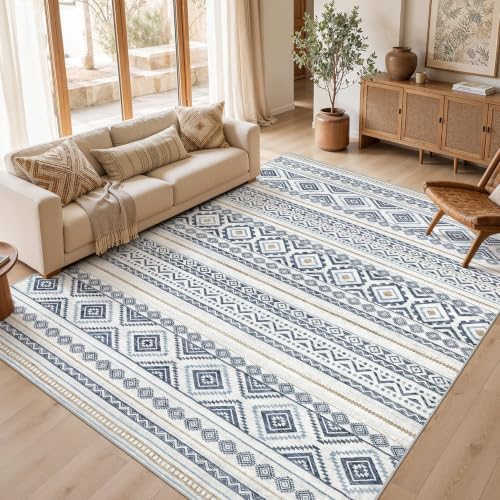 cotiled Boho 8x10 Area Rugs for Living Room: Large Moroccan Washable Rug