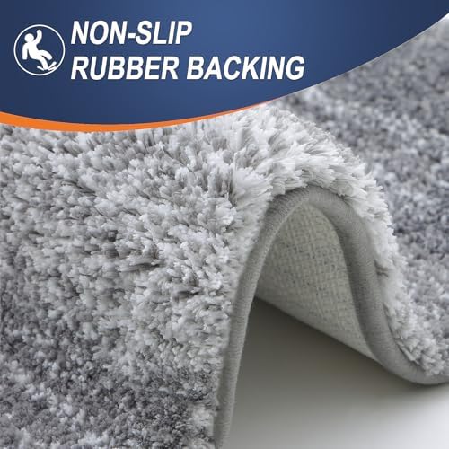 OLANLY Bathroom Runner Rug 47x17, Extra Soft Absorbent Microfiber Bath Rugs