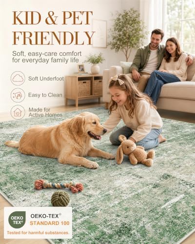 OLANLY 2x6 Washable Runner Rug, Soft Non Slip Carpet for Hallway Kitchen