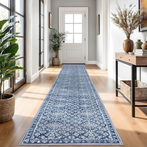 Vintage Washable Runners for Hallway 2.6x18 Runner Rug Non Slip