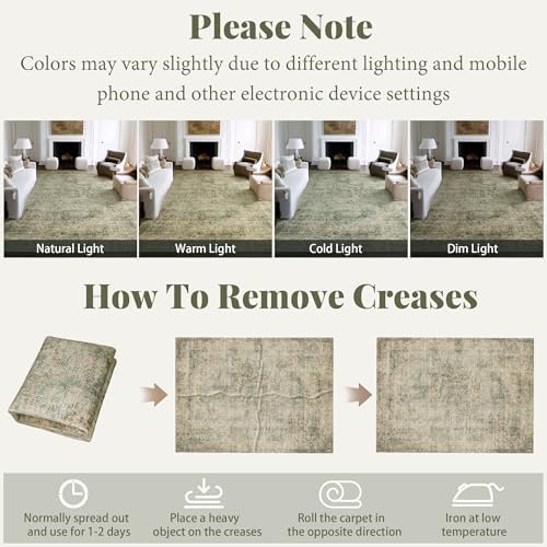 Machine Washable Rugs for Living Room: 10x14 Area Rugs for Bedroom