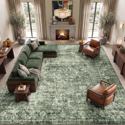Homemate Washable Rug 10x12 Area Rugs - Vintage Rugs for Living Room