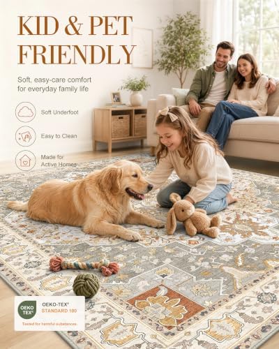 OLANLY 3x6 Washable Runner Rug, Soft Non Slip Carpet for Hallway Kitchen