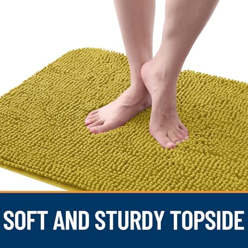 OLANLY Dog Door Mat for Muddy Paws 30x20, Super Absorbent Chenille Mud Mat