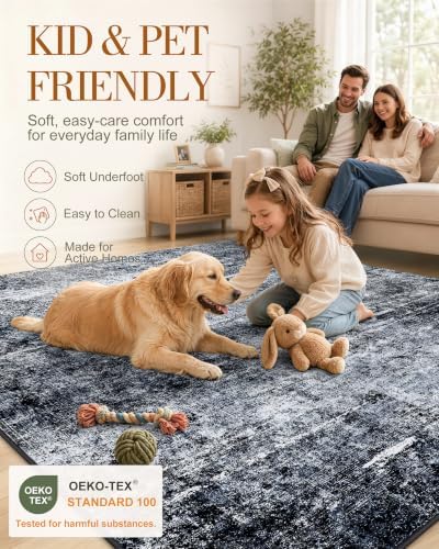 OLANLY 3x6 Washable Runner Rug, Soft Non Slip Carpet for Hallway Kitchen