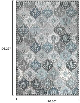 Lahome Moroccan Washable Area Rug 6x9, Large Soft Living Room Bedroom Rugs