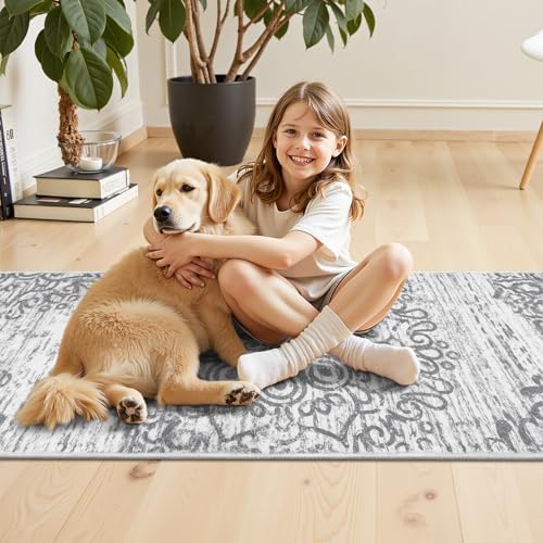HEBE Hallway Runner Rug 3'x14', Washable Non Slip Kitchen Rug Runner