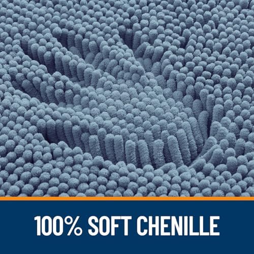 OLANLY Bathroom Rugs 34x21, Extra Soft Absorbent Chenille Bath Rugs