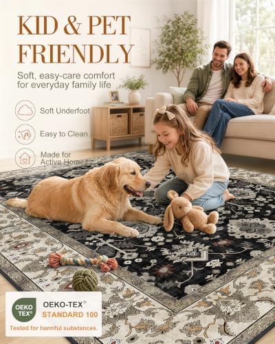 OLANLY 2'6"x12' Washable Runner Rug, Non Slip Carpet for Hallway Kitchen
