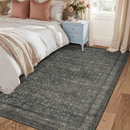 Rugxara 3x5 Entryway Rug,Moss Green Vintage Boho Bedroom Area Rug