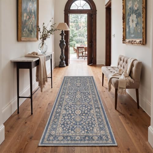 Bavni 2x3 Doormat, Vintage Floral Washable Non Slip Area Rug for Entrance