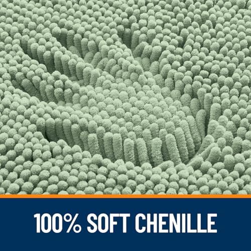 OLANLY Large Bathroom Rugs 47x32, Extra Soft Absorbent Chenille Bath Rugs