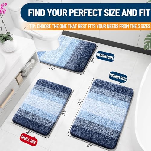 OLANLY Large Bathroom Rugs 50x30, Extra Soft Absorbent Microfiber Bath Rugs