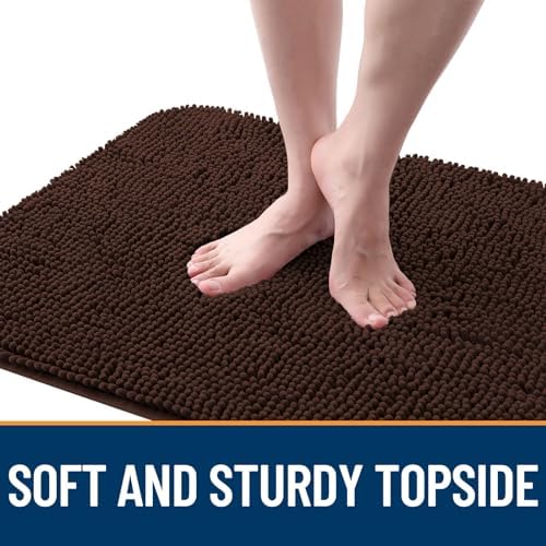 OLANLY Dog Door Mat for Muddy Paws 36x24, Super Absorbent Chenille Mud Mat
