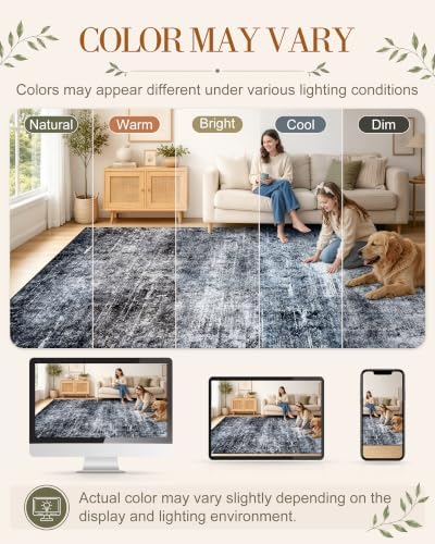 OLANLY 3x6 Washable Runner Rug, Soft Non Slip Carpet for Hallway Kitchen
