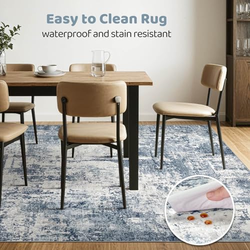 LOONGRUG 8x10 Area Rugs Washable Large Neutral Modern Living Room Rug