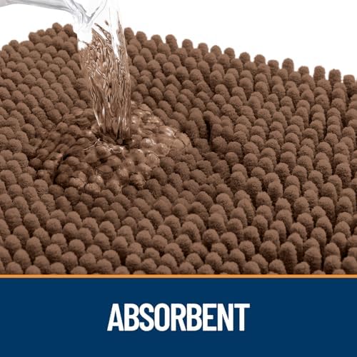 OLANLY Dog Door Mat for Muddy Paws 59x20, Super Absorbent Chenille Mud Mat