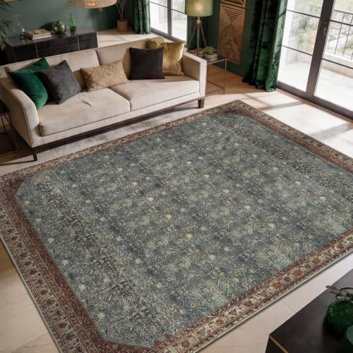 Keen Home Design Vintage Washable Area Rug, Non-Slip Low Pile, 8x10