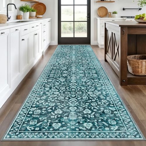 Washable Vintage 3x10 Runner Rug Non Slip Runners for Hallway