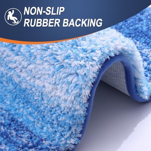 OLANLY Bathroom Runner Rug 45x27, Extra Soft Absorbent Microfiber Bath Rugs