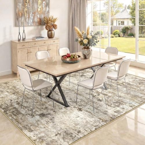 8x10 Area Rugs Washable Abstract Rug for Living Room Bedroom