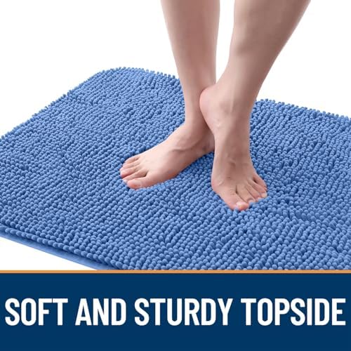 OLANLY Dog Door Mat for Muddy Paws 40x24, Super Absorbent Chenille Mud Mat