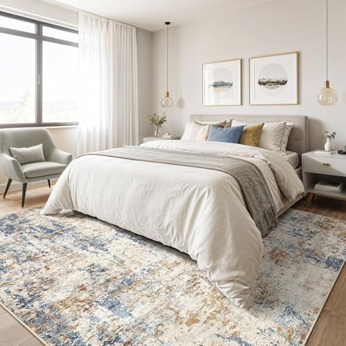 LOONGRUG 8x10 Area Rugs Washable Large Neutral Modern Living Room Rug