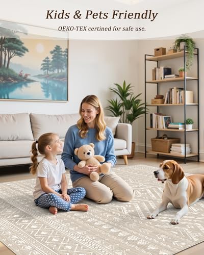 Miukiki Washable 2x6 Runner Rug Hallway Non Slip Kitchen Runner Brown