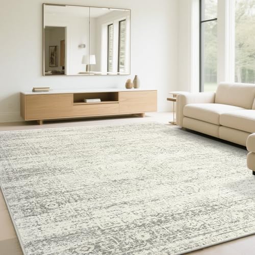 Washable Rugs 6x9 Area Rugs for Living Room,Bedroom,Dining Room-Beige Green