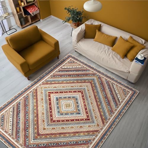 Keen Home Design Vintage Washable Entryway Rug, Non-Slip Low Pile, 3x5