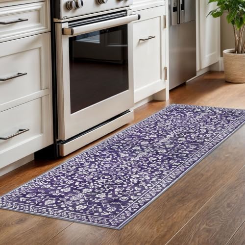 Washable Vintage 2x6 Runner Rug Non Slip Runners for Hallway
