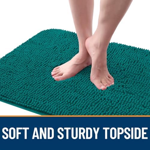 OLANLY Dog Door Mat for Muddy Paws 59x35, Super Absorbent Chenille Mud Mat