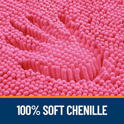 OLANLY Toilet Rugs U-Shaped 20x20, Soft Absorbent Chenille Contour Rugs