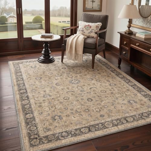 Bavni 2x3 Doormat, Vintage Floral Washable Non Slip Area Rug for Entrance