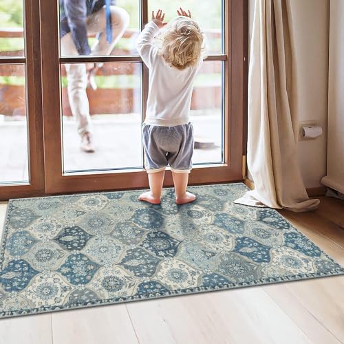 Lahome Moroccan Front Door Mat Indoor Entrance, 2x3 Rugs for Entryway Bathroom
