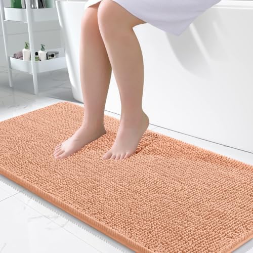 OLANLY Large Bathroom Rugs 50x30, Extra Soft Absorbent Chenille Bath Rugs