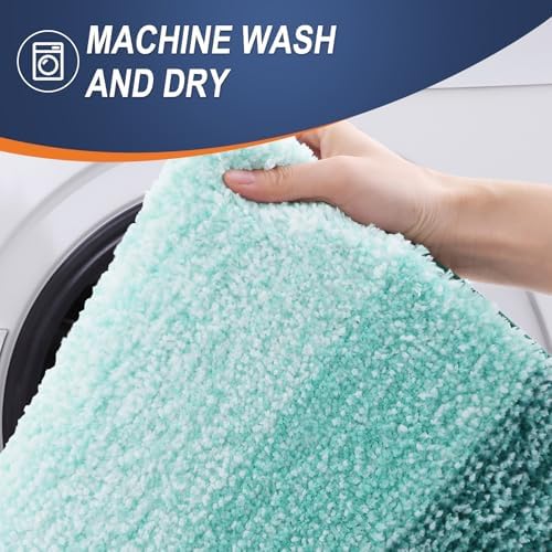 OLANLY Bathroom Runner Rug 59x17, Extra Soft Absorbent Microfiber Bath Rugs