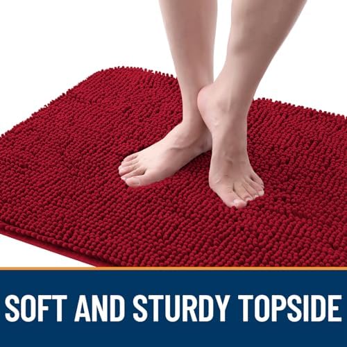 OLANLY Dog Door Mat for Muddy Paws 70x35, Super Absorbent Chenille Mud Mat