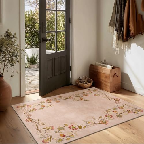 2x3 Washable Small Entryway Rug: Door Mat Indoor Entrance Soft Throw Carpet