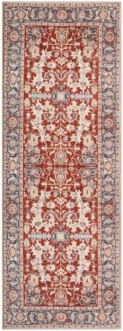Keen Home Design Vintage Washable Runner Rug, Non-Slip Low Pile, 2x7