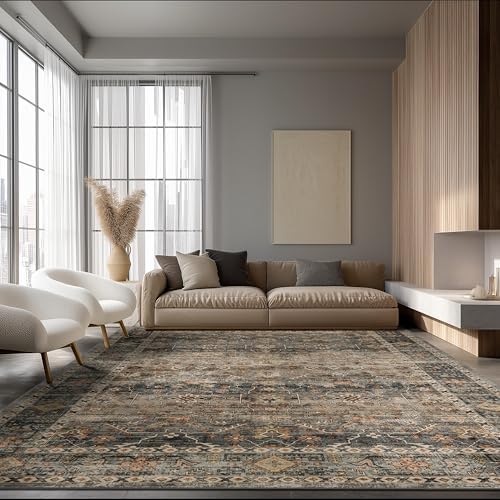 Ruaruarug Washable Area Rug 6×9 for Living Room, Ultra Soft, Camel